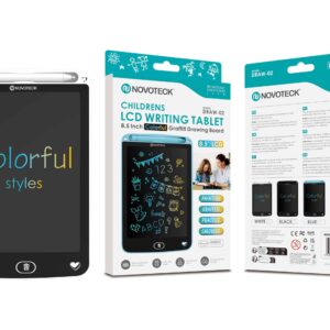 Tablet de Escrita LCD Colorido para Crianças - 8,5'' Polegadas, DRAW-02 Branco