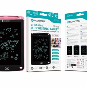 Tablet de Escrita LCD para Crianças - 10'' Polegadas, DRAW-03 Rosa