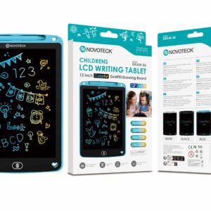 Tablet de Escrita LCD Colorido para Crianças - 12'' Polegadas, DRAW-06 Azul