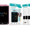 Tablet de Escrita LCD Colorido para Crianças - 12'' Polegadas, DRAW-06 Rosa