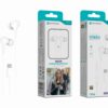 Auriculares Estéreo com Microfone Branco E-038 – Conexão USB-C, Áudio Hi-Fi