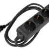 Extensão Quadrupla Preto (1,5 mts) - VELLEMAN
