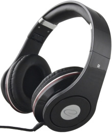 Auscultadores Renell c/ Fios Stereo (Preto) - ESPERANZA