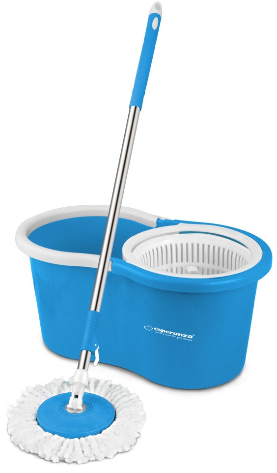 Sistema de Limpeza SPIN MOP PERFECT CLEAN 005 Mopa + Balde (Azul/Branco) - ESPERANZA