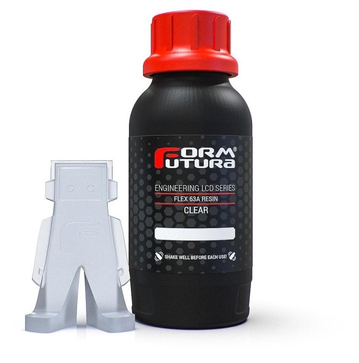 Resina Fléxivel p/ Impressão 3D Engineering LCD Flex 63A 500ml (Transparente) - FORMFUTURA