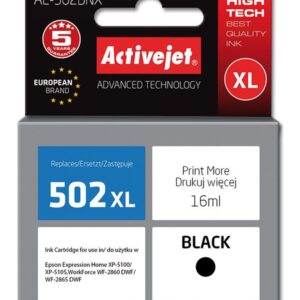 Tinteiro 502XL Compatível c/ Epson (Preto) - ACTIVEJET