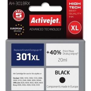 Tinteiro 301XL Compatível HP (Preto) - ACTIVEJET