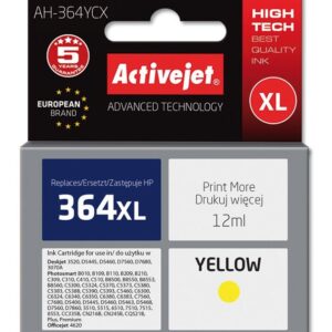 Tinteiro 364XL Compatível HP (Amarelo) - ACTIVEJET