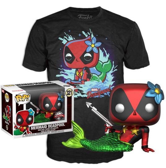 Figura Pop! Mermaid Deadpool c/ Camisola Tamanho L - FUNKO