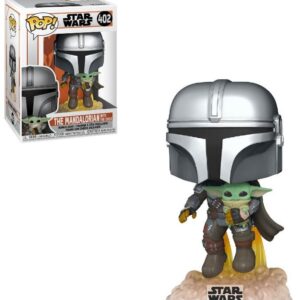 Figura Pop! Star Wars Personagem The Mandalorian Flying with Jet Pack - FUNKO