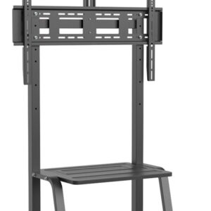 Suporte de Chão ECO c/ Rodas / Bandeja de DVD e Suporte Câmera p/ Monitor/TV de 37~100 - AISENS