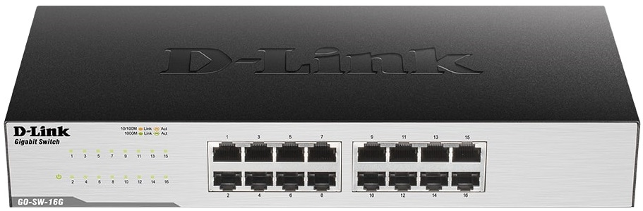 Switch de Rede Não-Gerido 1000 Mbit/s (16 Portas) - D-LINK