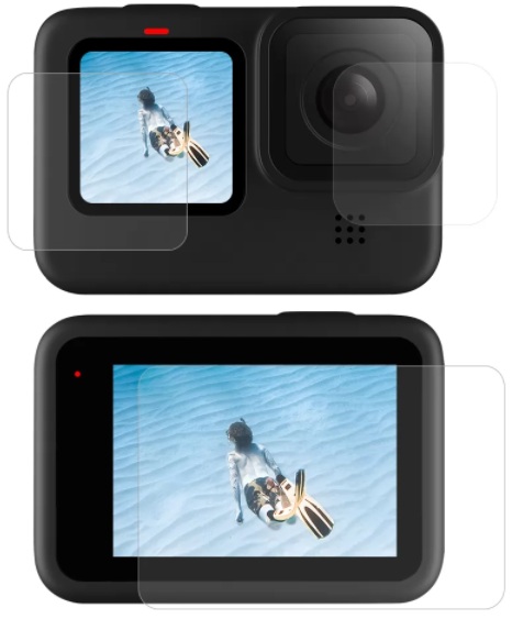 Peliculas Vidro Temperado p/ GoPro Hero 9 / Hero 10 / Hero 11 / Hero 12 - TELESIN