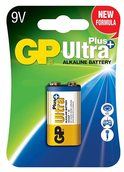 Pilha Alcalina 6LR61 9V (ULTRA PLUS+) - GP