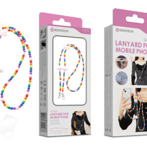 Cordão Colorido para Telemóvel NOVOTECK GS-009 Branco