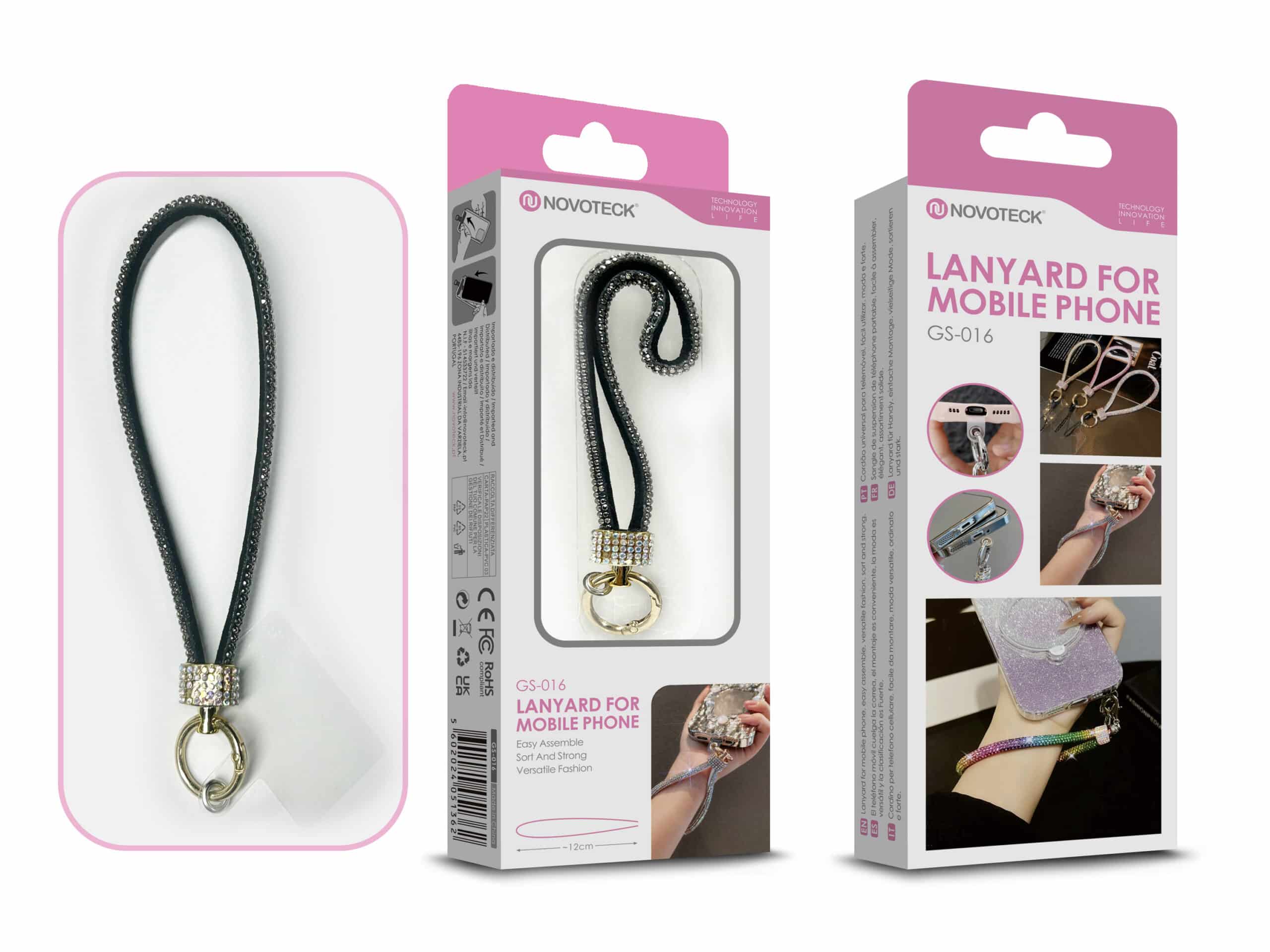 Cordão Fashion Universal para Telemóvel GS-016 NEGRO