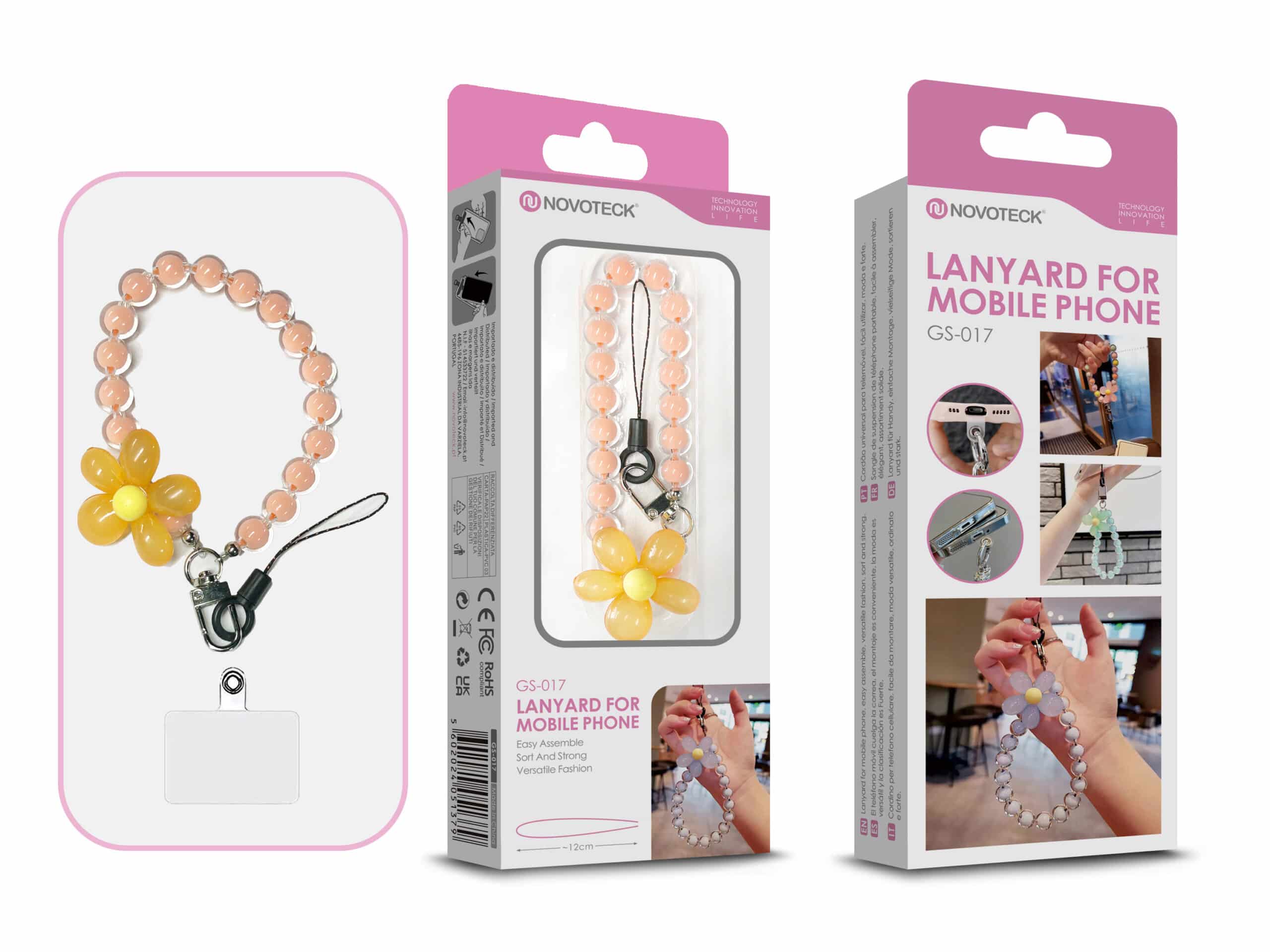 Cordão Fashion Universal para Telemóvel GS-017 LARANJA