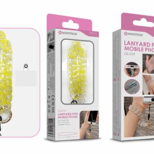Cordão Fashion Universal para Telemóvel GS-019 AMARELO