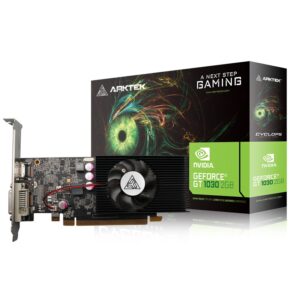 Placa Gráfica  Arktek GT1030 4GB GDDR5 64Bits Compativel Baixo Perfil  1*HDMI 1*DVI