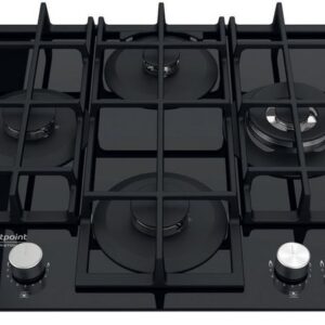 Placa Gás Natural HAGS 62F BK (Preto) - HOTPOINT