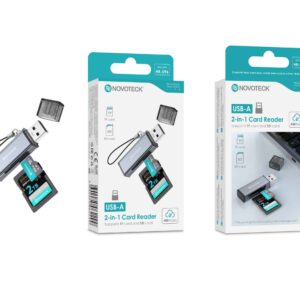 Leitor de Cartões 2 em 1 HK-096 – USB-A, Compatível com SD e TF (MicroSD)