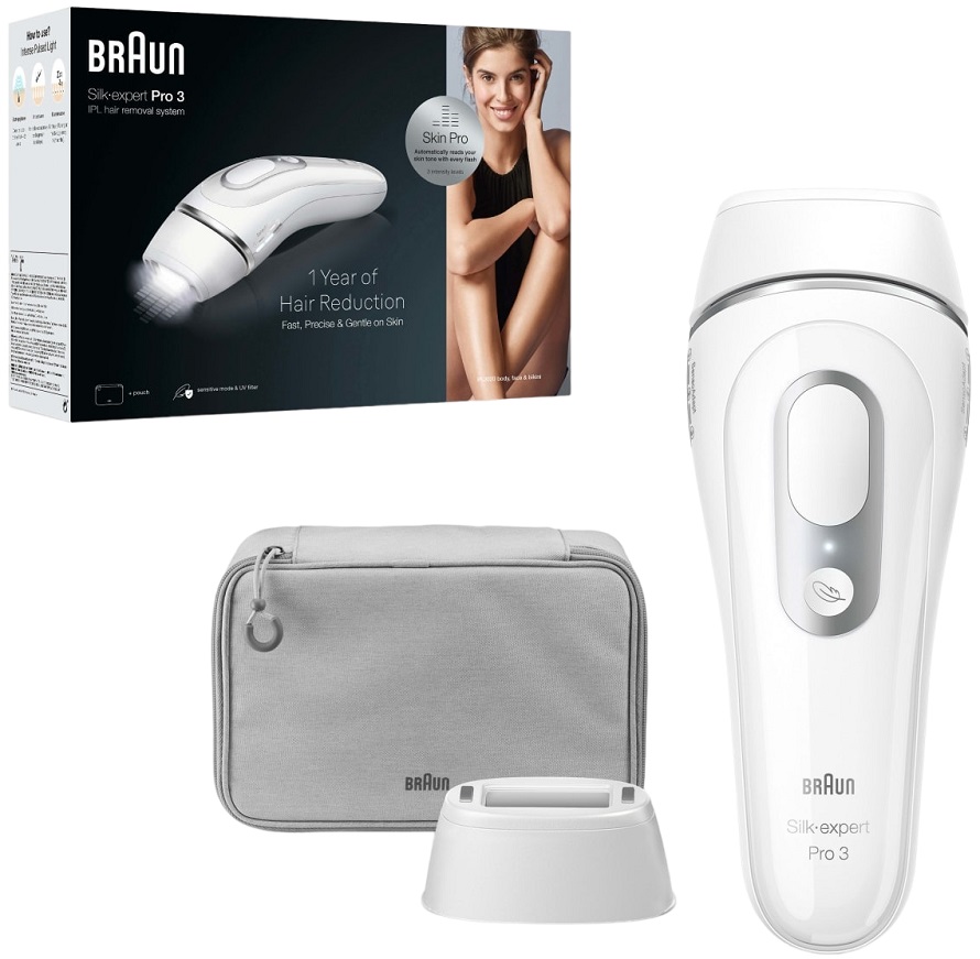 Depiladora a Laser Silk-expert Pro 3 IPL (Branco) - BRAUN