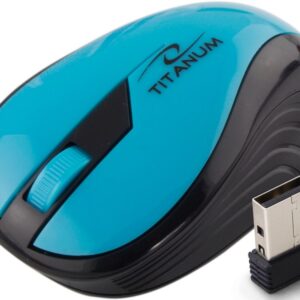 Rato Óptico USB s/ Fios 2,4GHz (3D) Azul - TITANUM