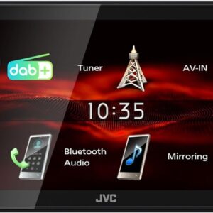 Auto Rádio 6,8 Ecrã Táctil 180W Bluetooth/USB/AM/DAB/DAB+/FM (Preto) - JVC