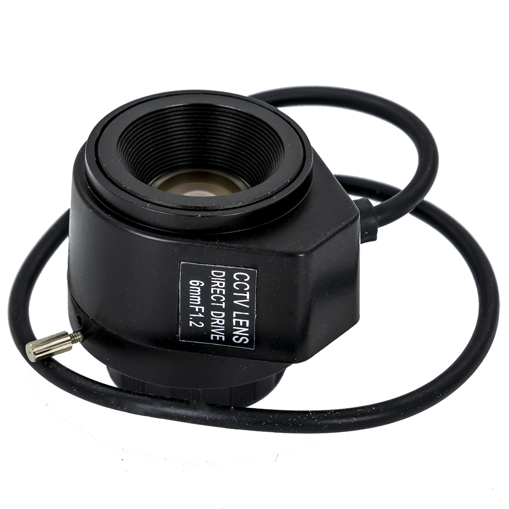 Lente Focagem DC 6 mm 1/3 F1.2 Rosca CS