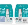 Kit de Limpeza para Telas LP-01 2 em 1 – Líquido 50ml com Pano de Microfibra, Elimina 99% dos Germes, Ideal para Dispositivos Eletrônicos