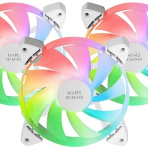 Pack 3x Ventoinhas ARGB 120mm MF-3A (Branco) - MARS-GAMING