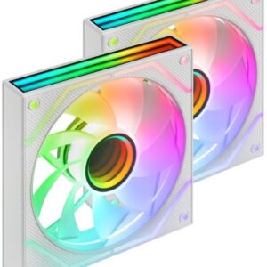 Pack 2x Ventoinhas MF3DPROX2RW 120mm (Branco) - MARS-GAMING