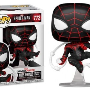 Figura Pop! Spider-Man Miles Morales Miles Traje Avançado Marvel - FUNKO