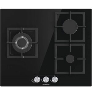 Placa a Gás GG633B 3 Zonas 60cm (Preto) - HISENSE