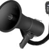 Megafone 50W c/ Sirene, Gravação, Microfone e Bluetooth (Preto) - VELLEMAN