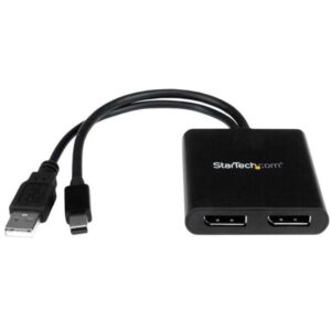 Adaptador Mini DisplayPort + USB Macho - 2x DisplayPort Fêmea - STARTECH