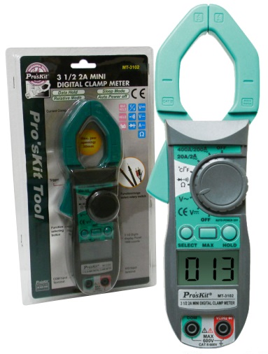 Mini Pinça Amperimétrica AC 400A c/ 3 ½ Dígitos - Proskit