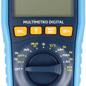 Multímetro Digital de Alcance Automático True RMS CAT.III 600V c/ Função de Lanterna - NIMO