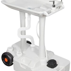 Lavatório Portátil c/ Depósito 30L + Depósito de Sabão 5L (Branco) - MUVIP
