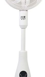 Ventoinha de Pé Nebulizadora Design Pro 3 Velocidades 80W c/ Comando e Luz LED (Ø35cm) - MUVIP