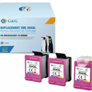 Pack 3x Tinteiros Eco Saver HP 304XL (Cores) - G&G