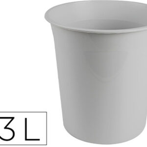 Cesto Plastico Q-Connect Cinza Opaco 13 Litros - Q-CONNECT
