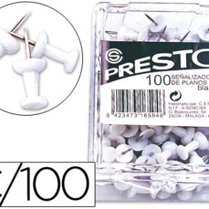 Alfinetes de Sinalizacao Branco Caixa c/ 100 Unidades