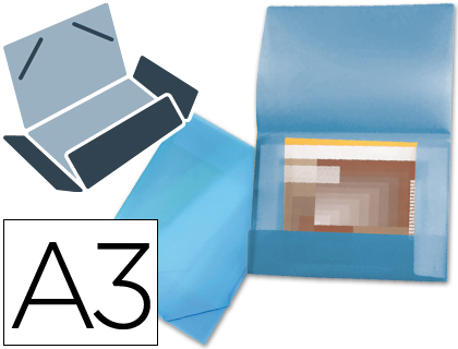 Pasta de Elasticos em Polipropileno A3, Azul Frosty
