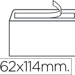 Envelope Mínimo Normalizado Branco 114X162Mm Tira De Silicone Pack De 500 Unidades