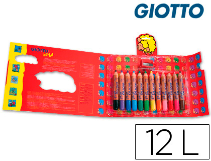 Lápis de Cores Giotto Bebe. 12 Cores