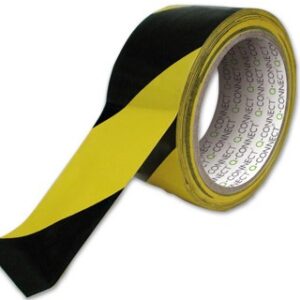Fita de Segurança Amarela/Preta (200mts x 50mm) - COMPACTFIX