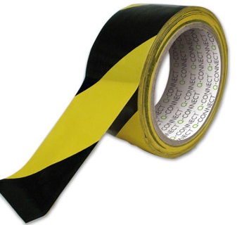 Fita de Segurança Amarela/Preta (200mts x 50mm) - COMPACTFIX