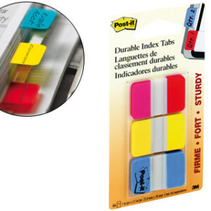 Bandas Separadoras Post-It Index , 3 Cores Vermelho, Amarelo, Azul