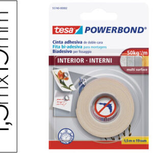 Fita Dupla Face Tesa Interiores 1,5 Mt X 19 mm